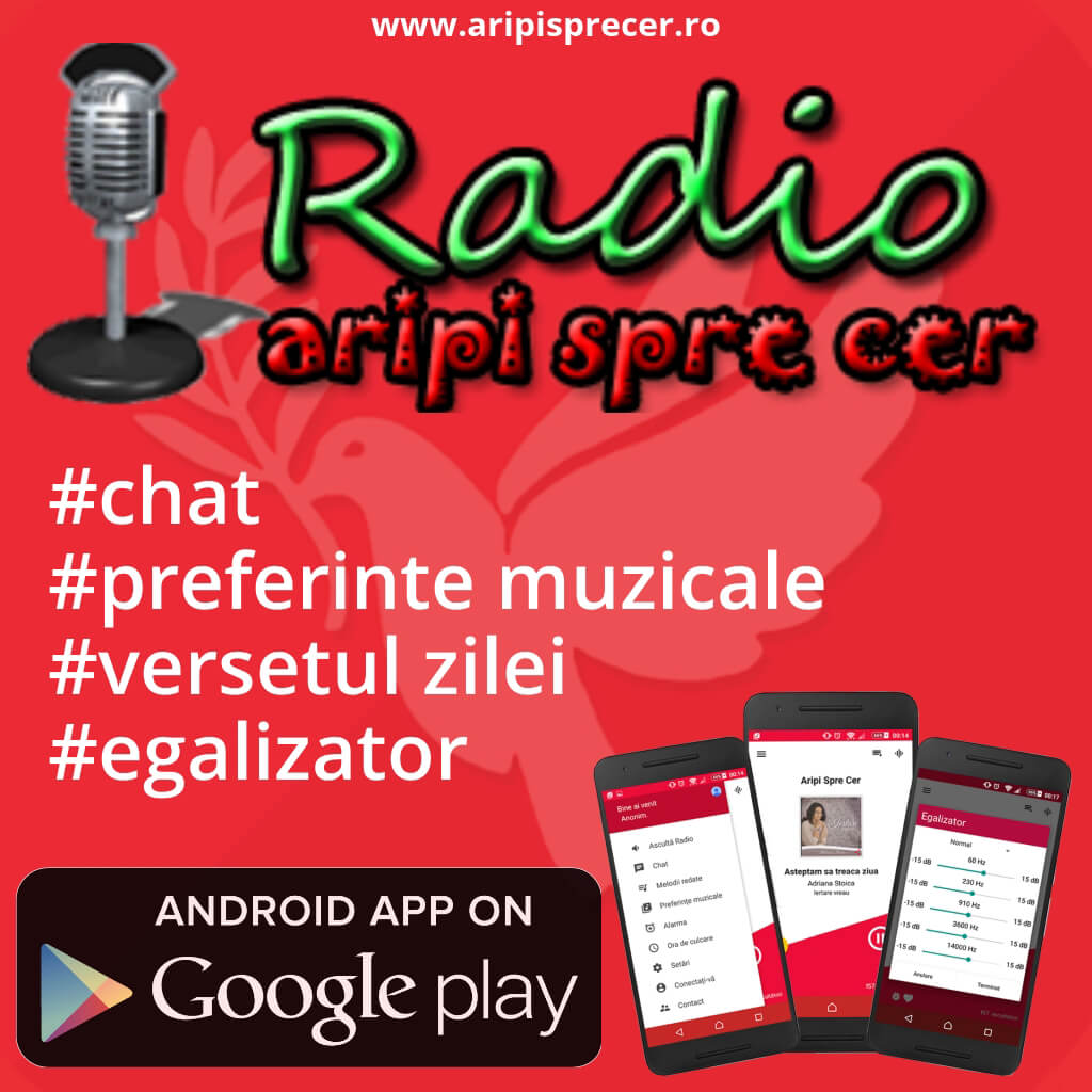 Radio Creștin Aripi Spre Cer App disponibil GRATUIT în Google Play. Muzică Creștina, Predici, Mărturii, Poizii, Emisiuni în direct, Preferințe muzicale